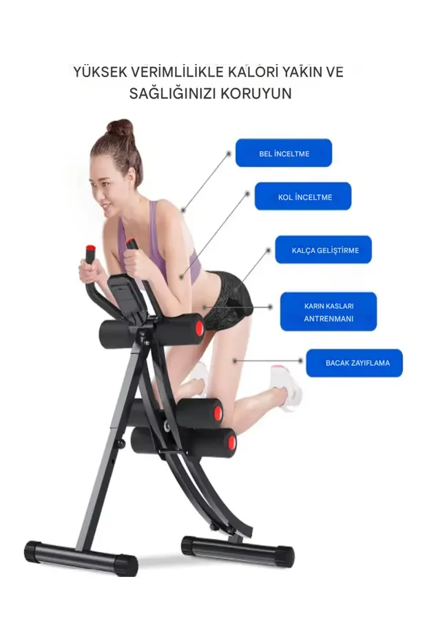 Lcd Ekranlı Egzersiz Aleti Mekik Fitness Aleti Kondisyon Alman Tasarım Kondisyon Karın Küreği